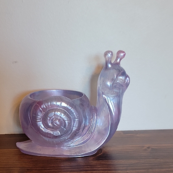 Other - Purple Snail Shaped Candle Holder